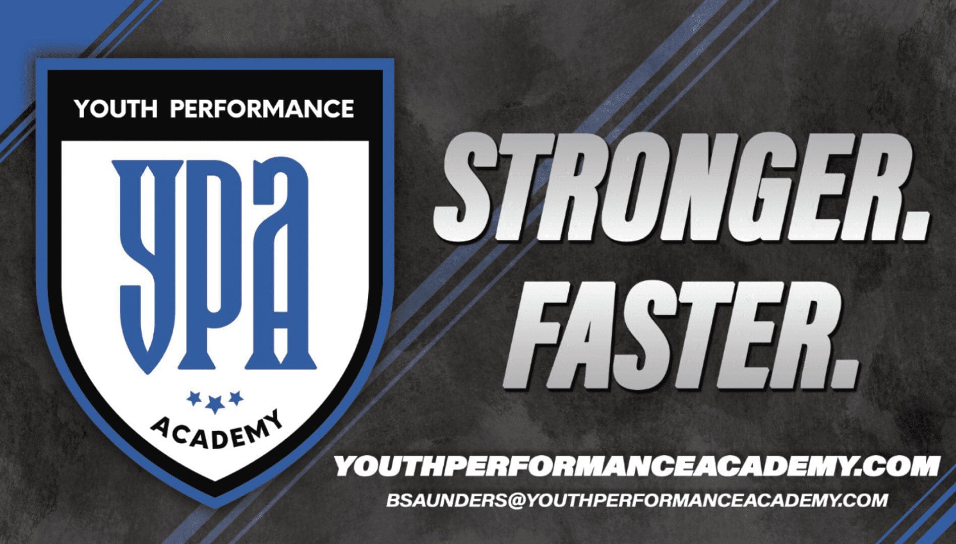 YPA STRONGER FASTER logo