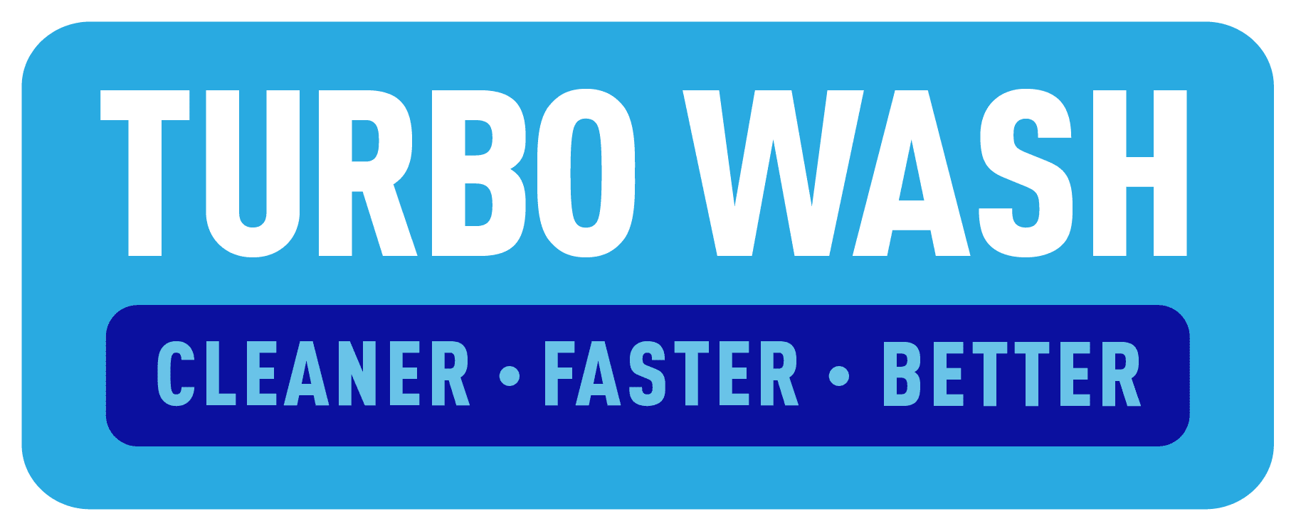 Turbo Wash Car Wash Logo in blue